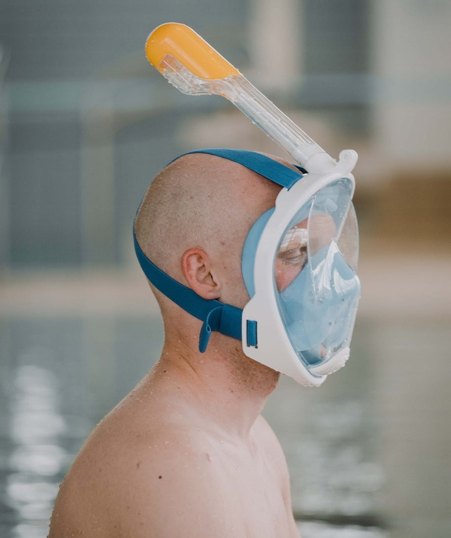 Watery full face diving mask for adults - Oxygen - Blue