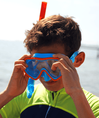 Watery diving mask for kids (4-10) - Pulina - Blue/orange