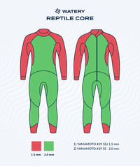 Watery wetsuit for men - Reptile Core - Black/orange