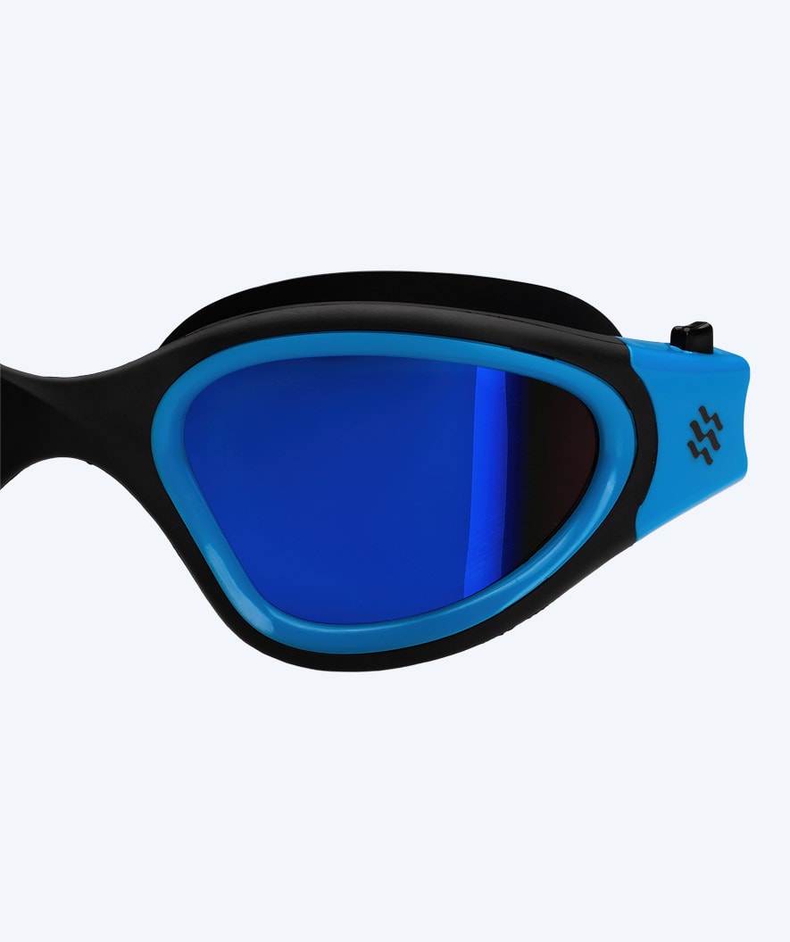Watery exercise swim goggles - Raven Mirror - Black/blue