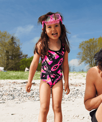 Watery swimsuit for girls - Rodney - Purple/orange