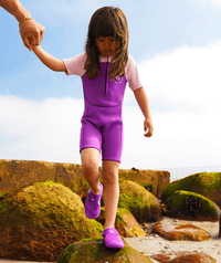 Watery swim shoes for kids - Romney - Purple