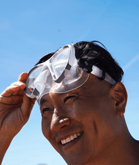 Watery diving mask for adults (from 12 years) - Rudder Camo - Clear