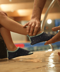 Watery swim socks for kids - Seadon - Atlantic Green