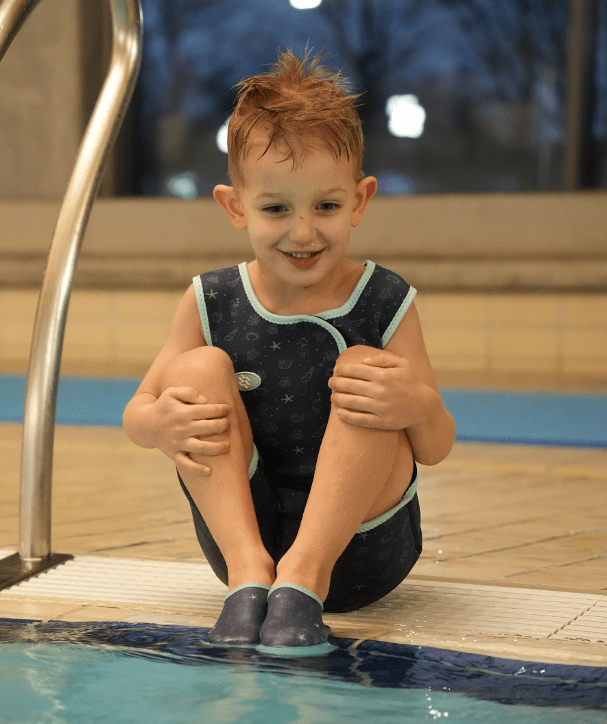 Watery swim socks for kids - Seadon - Atlantic Turquoise