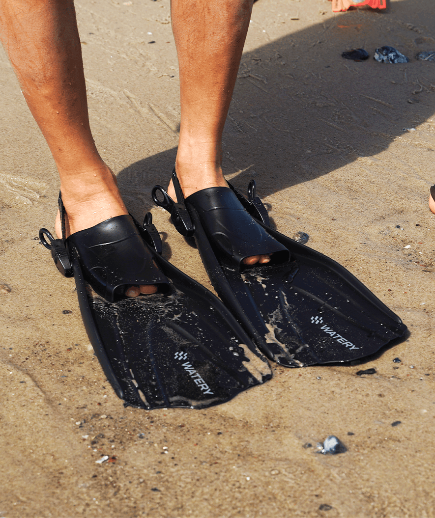 Watery diving fins for adults - Skipper - Black