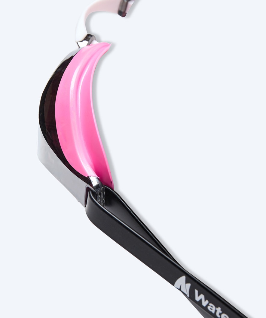Watery Elite swimming goggles - Poseidon Mirror - Pink/silver