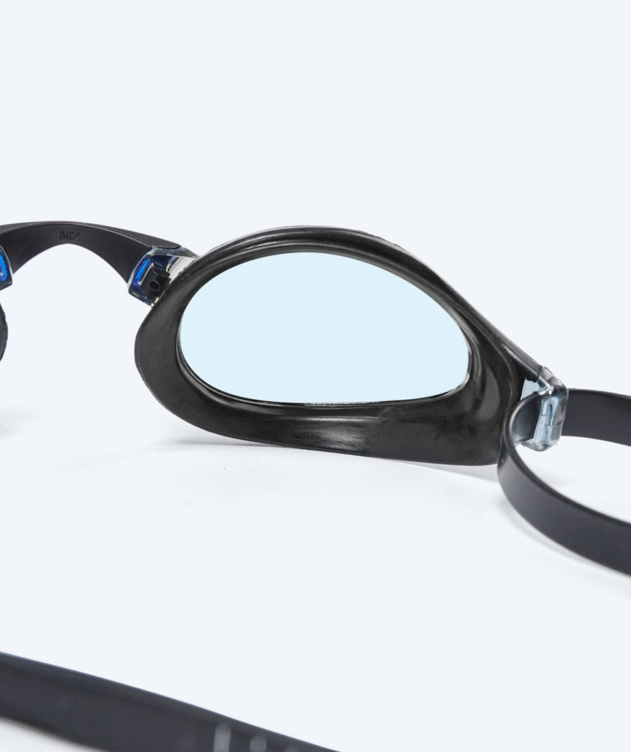 Watery Elite swim goggles - Poseidon Mirror - Black/blue