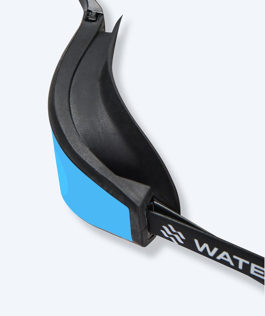 Watery Elite swim goggles - Storm Racer Mirror - Black/blue