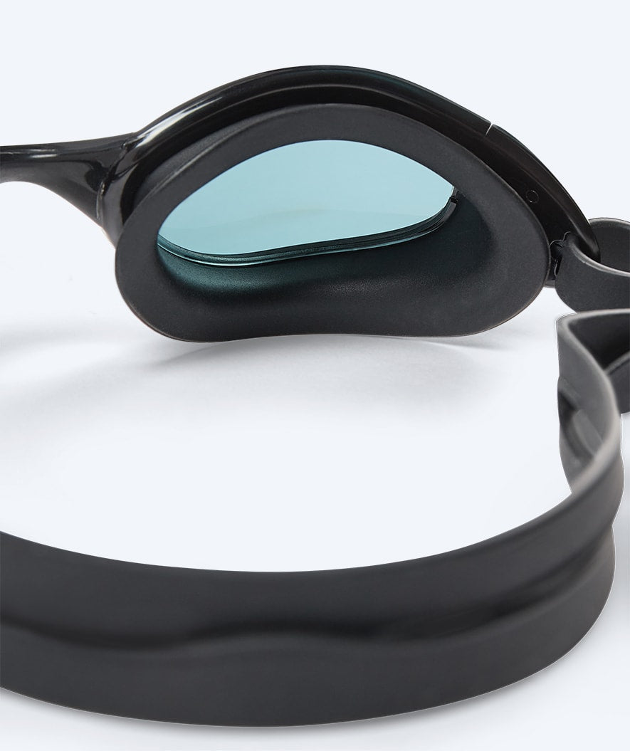 Watery training swimming goggles - Wade Active - Black (Smoke lens)