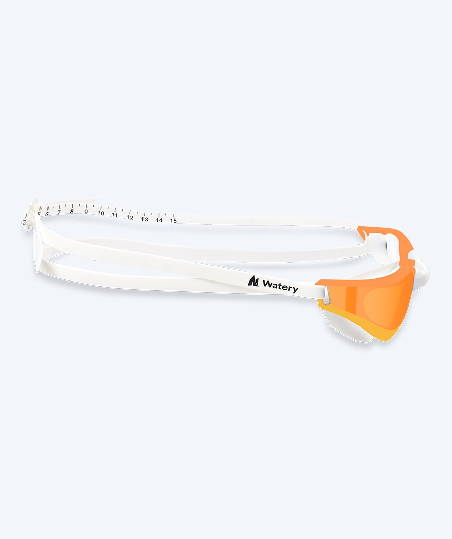 Watery swimming goggles - Instinct Mirror - White/gold