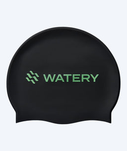 Watery swimming cap - Signature Metallic - Black/green