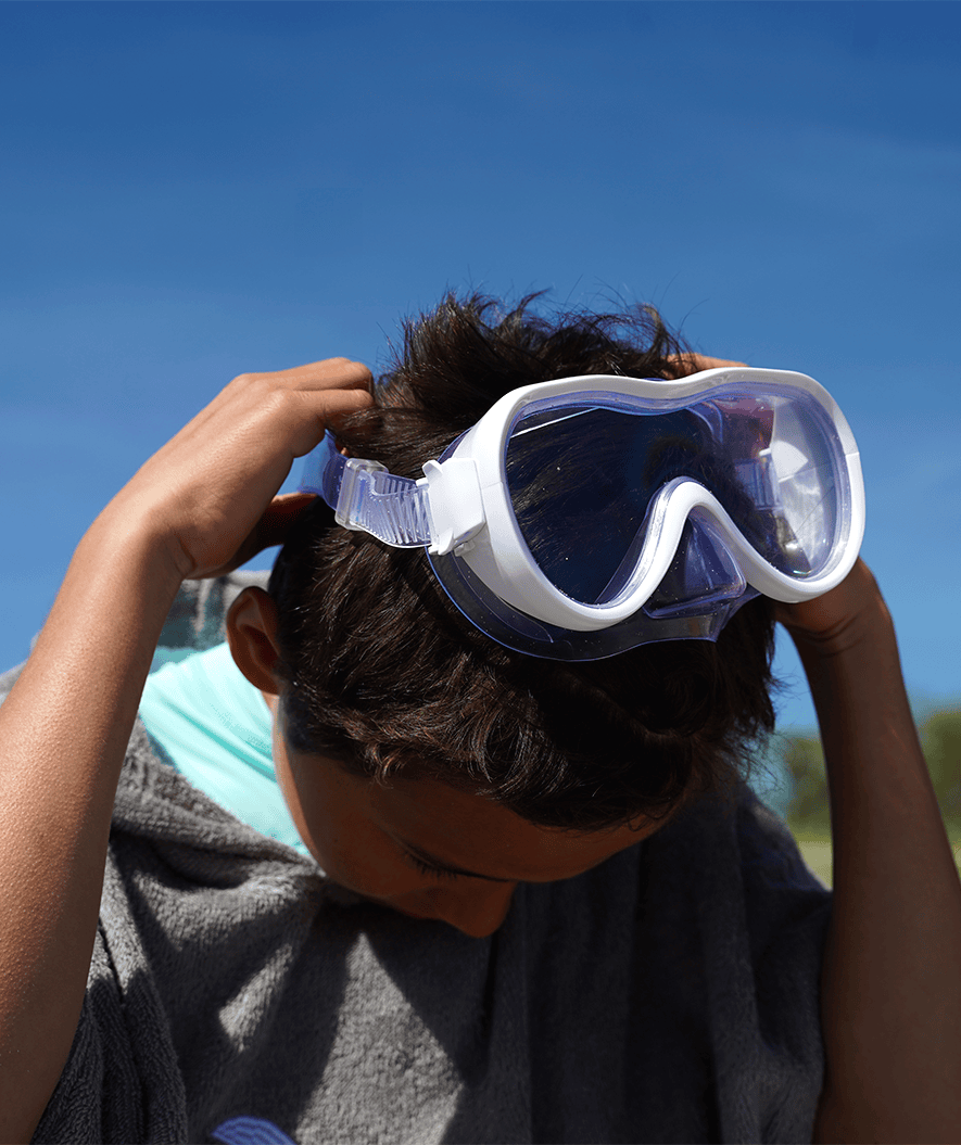 Watery Combo snorkel set for junior (8-15) - Odine - White
