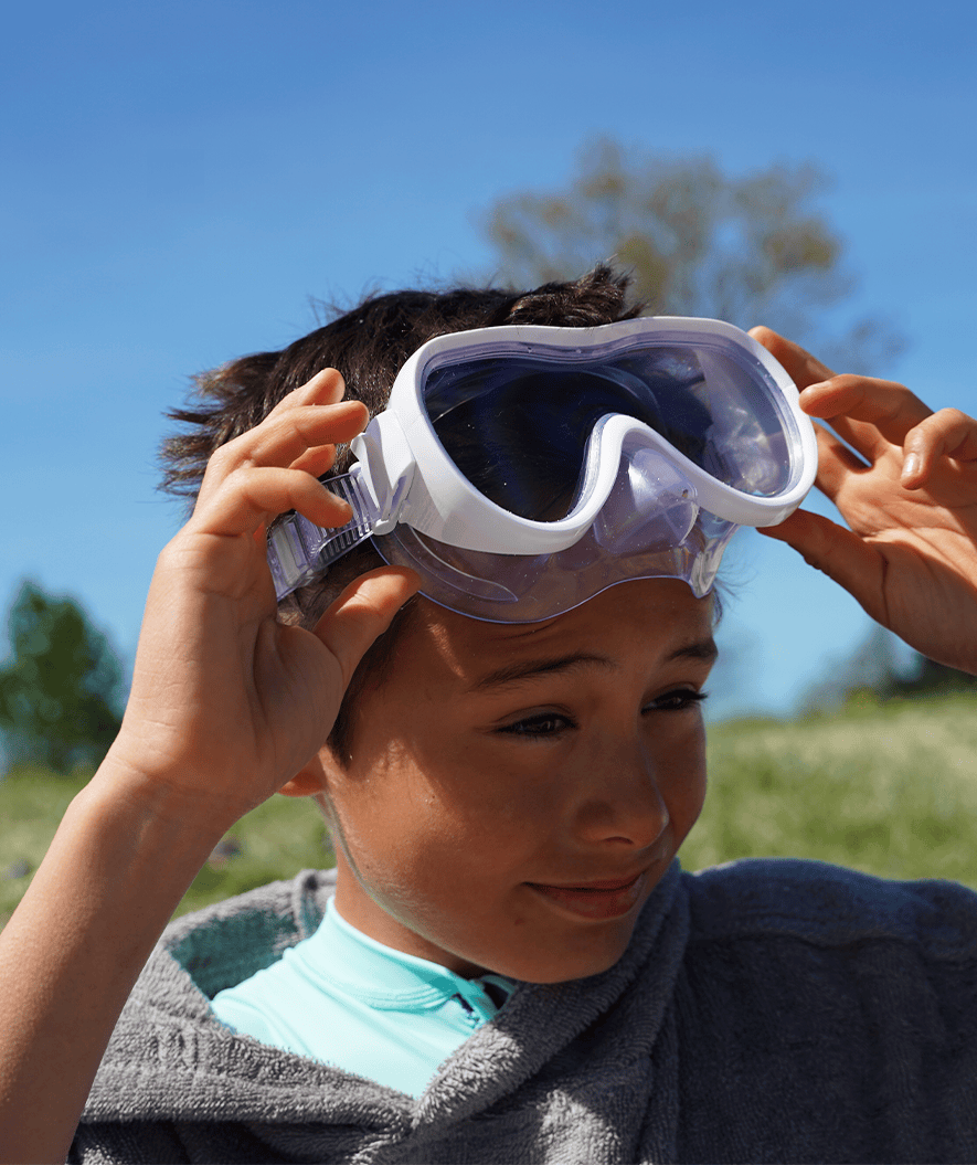 Watery Combo snorkel set for junior (8-15) - Odine - White