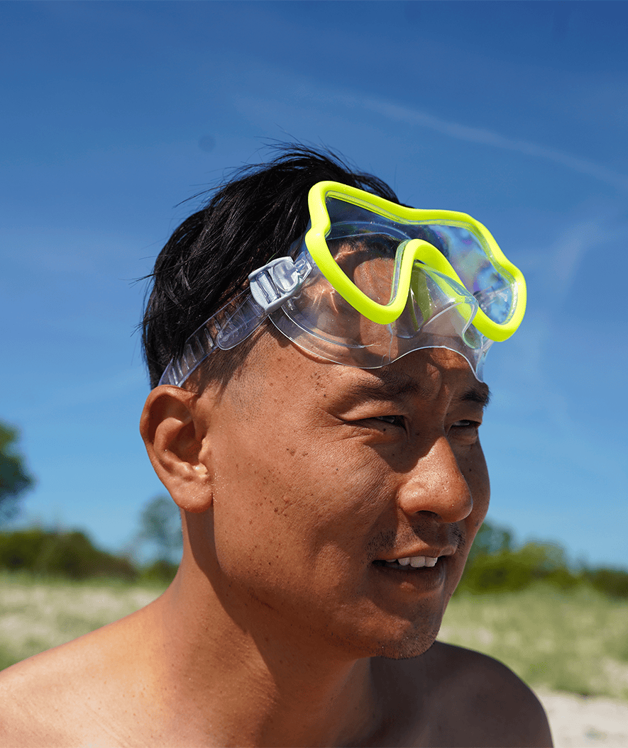 Watery diving mask for junior (8-15) - Trigger - Blue/clear