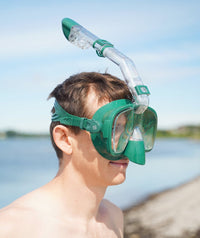 Watery full face diving mask for adults - Pearl - Dark green