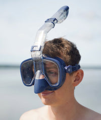 Watery full face diving mask for adults - Pearl - Dark blue