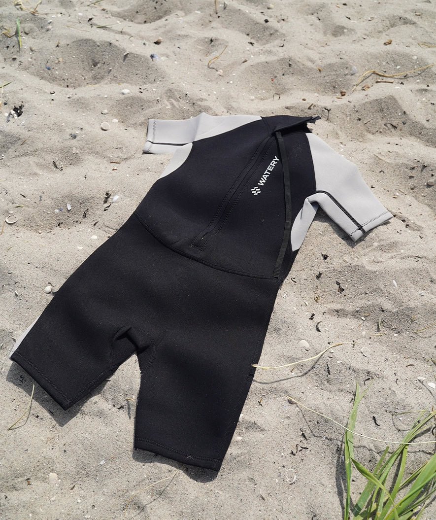 Watery wetsuit for kids - Short Sleeve Duncan (3mm) - Black