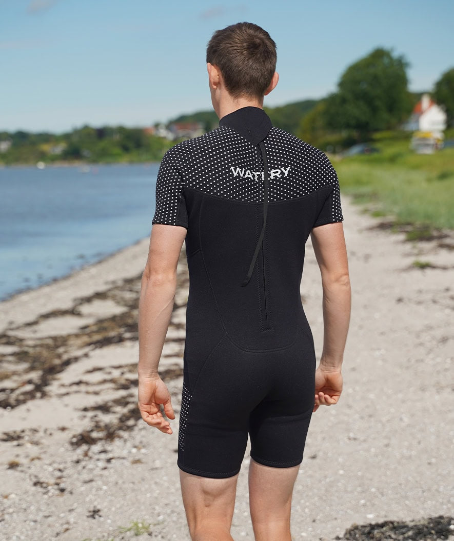 Watery wetsuit for men - Short Sleeve Duncan (3mm) - Black