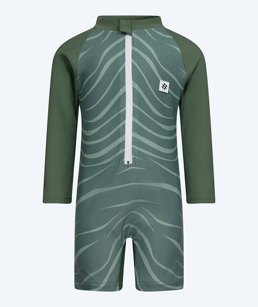 Watery UV-suit for children - Fjord Long Sleeve Rashguard - Green