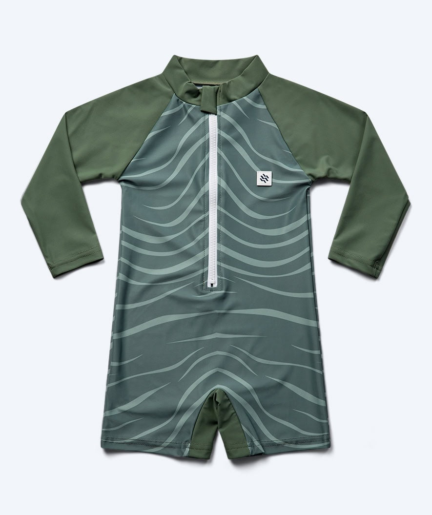 Watery UV-suit for children - Fjord Long Sleeve Rashguard - Green