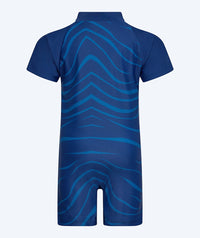 Watery UV-suit for children - Fjord Short Sleeve Rashguard - Dark blue