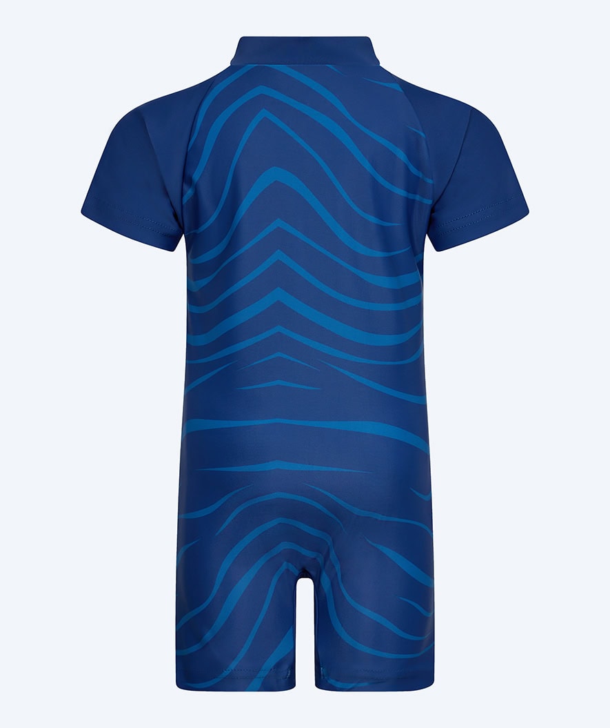 Watery UV-suit for children - Fjord Short Sleeve Rashguard - Dark blue