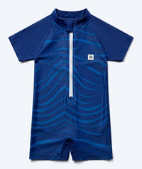 Watery UV-suit for children - Fjord Short Sleeve Rashguard - Dark blue