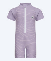 Watery UV-suit for children - Fjord Short Sleeve Rashguard - Purple