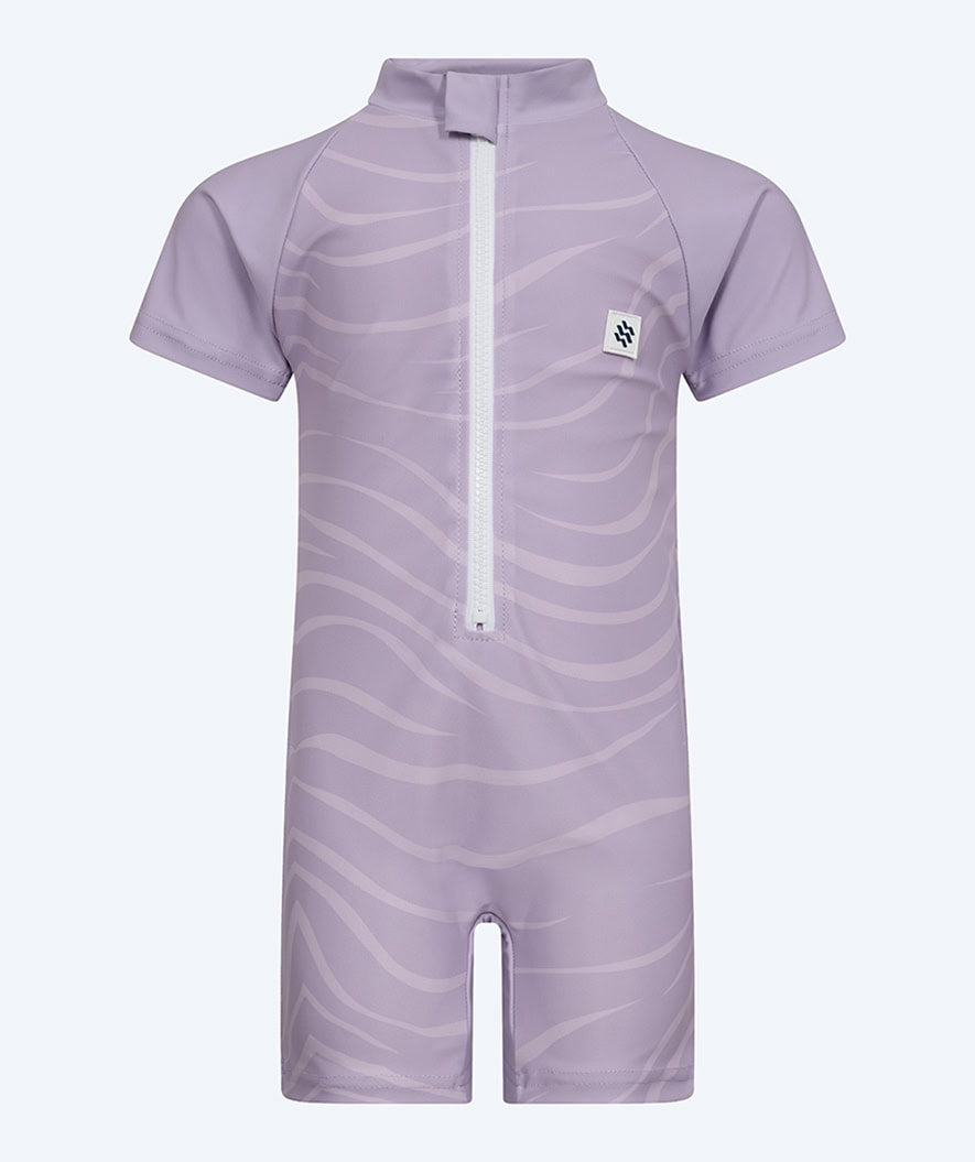 Watery UV-suit for children - Fjord Short Sleeve Rashguard - Purple