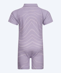 Watery UV-suit for kids - Fjord Short Sleeve Rashguard - Purple