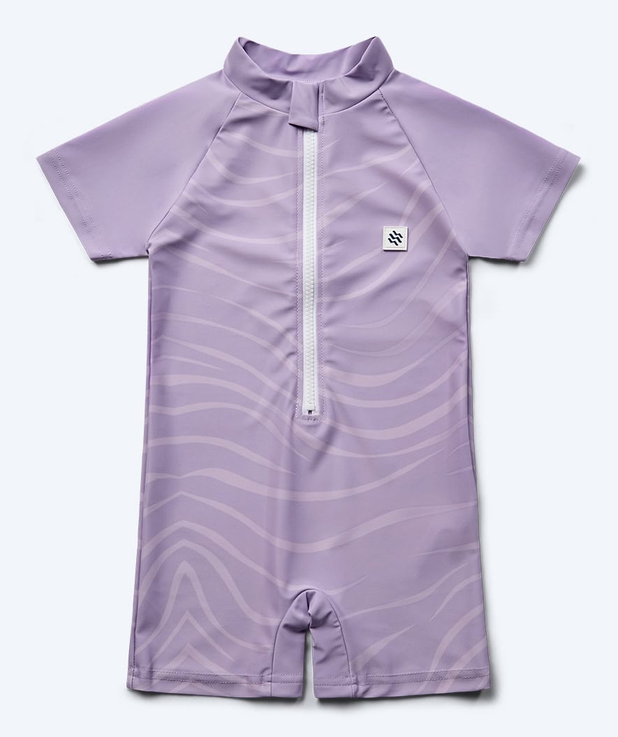 Watery UV-suit for children - Fjord Short Sleeve Rashguard - Purple