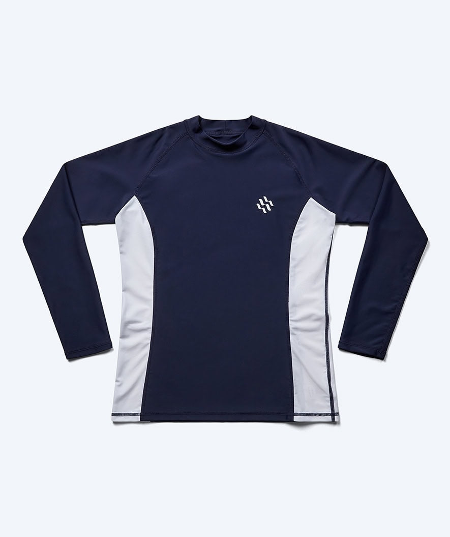 Watery UV-shirt for men - Talcott Long Sleeve Rashguard - Dark blue/white
