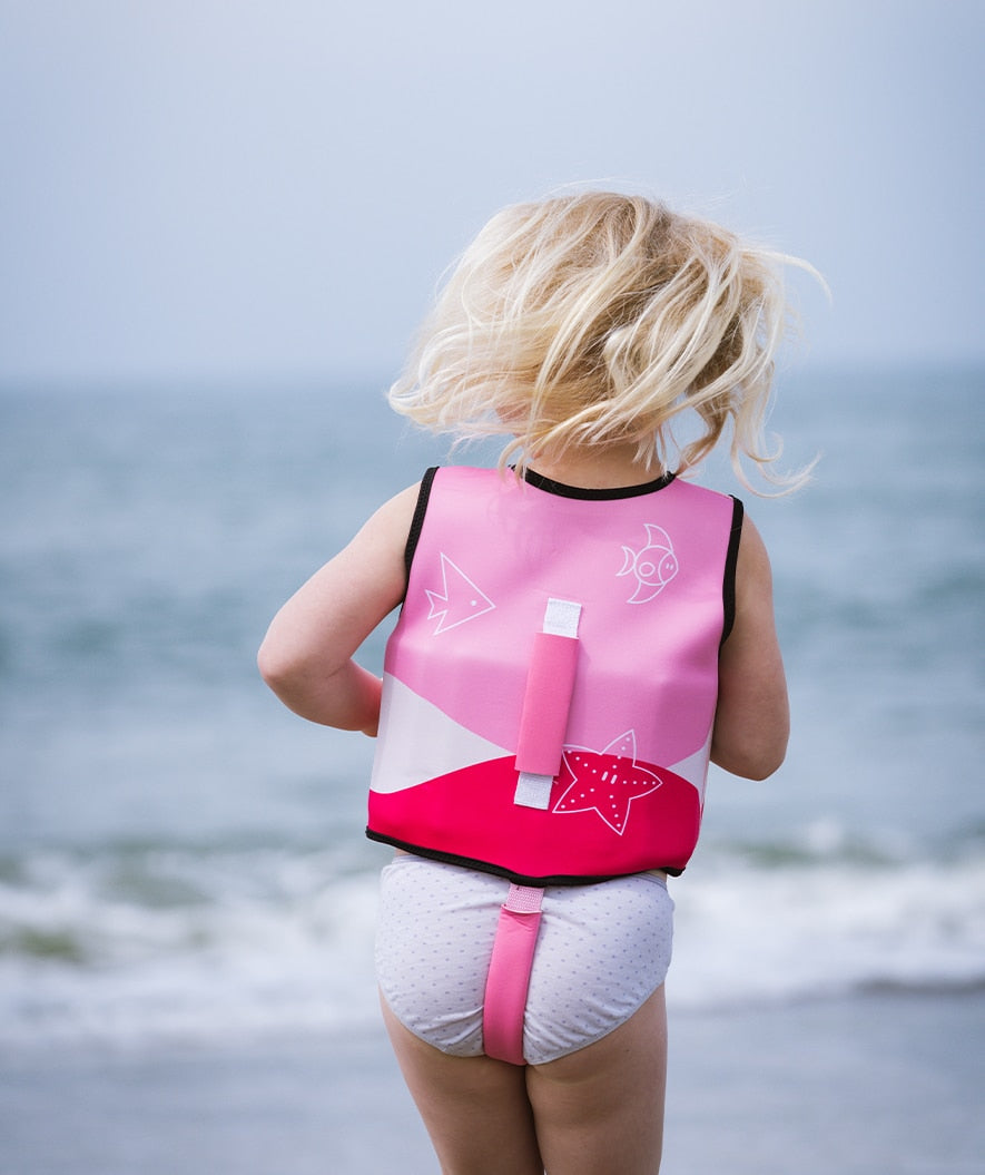 Watery swim vest for kids (1-6) - Active - Atlantic Pink