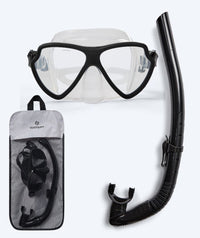 Watery Combo snorkel set for adults (from 15 years) - Itzel - Black