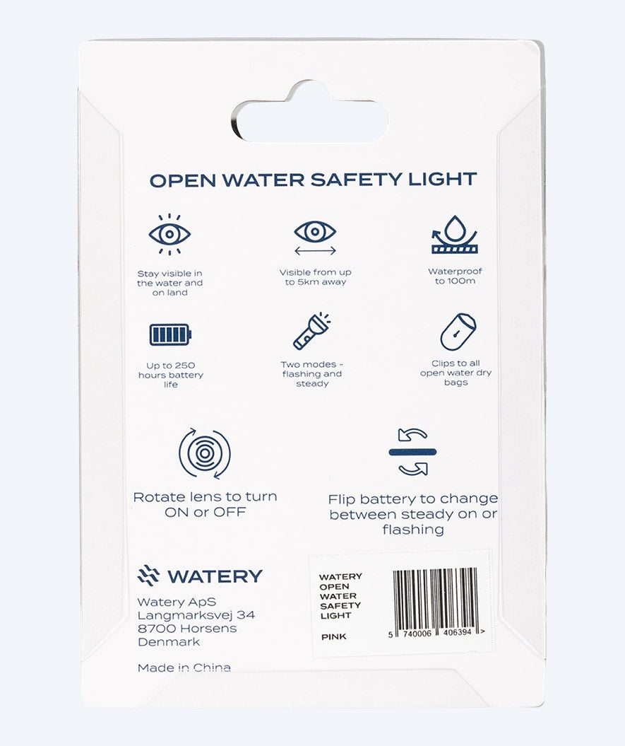 Watery waterproof LED light for ocean bag - Pro - Pink