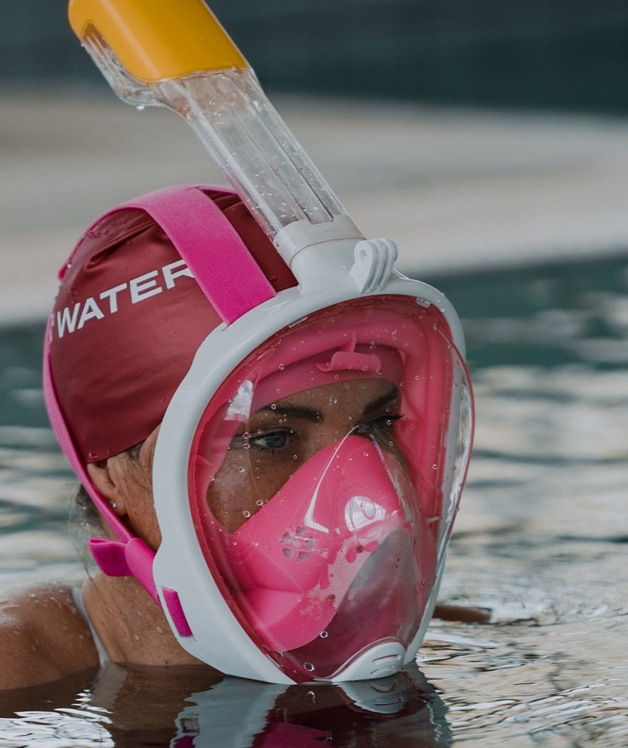 Watery full face diving mask for adults - Oxygen - Pink