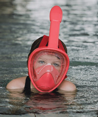 Watery full face diving mask for kids - Oxygen - Atlantic Pink