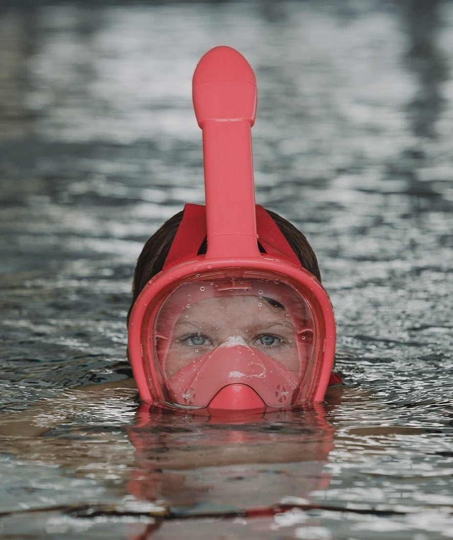 Watery full face diving mask for kids - Oxygen - Atlantic Pink