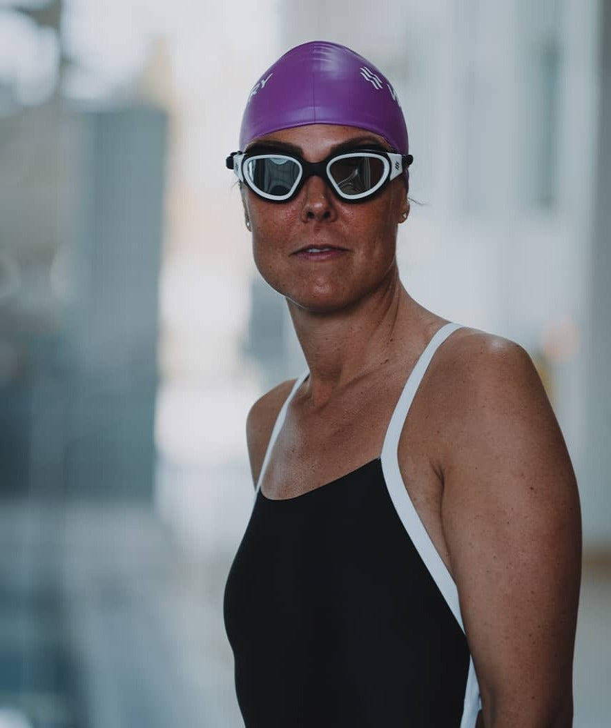 Watery exercise swim goggles - Raven Active - Black (Smoke lens)