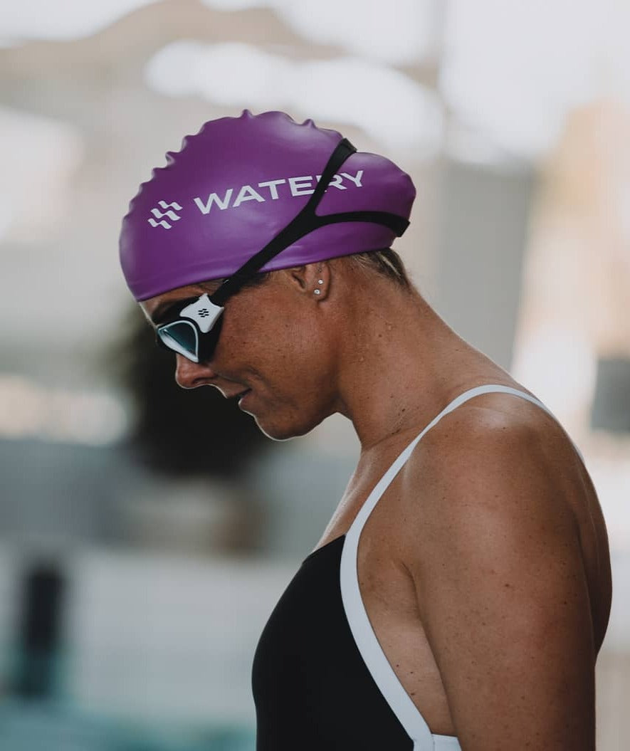 Watery exercise swim goggles - Raven Active - Black (Smoke lens)