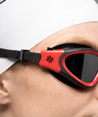 Watery training swimming goggles - Raven Active - Black/red 1.0