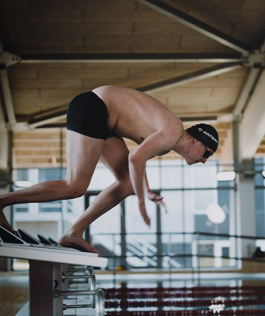 Watery competition swim cap - Signature Dome - Black