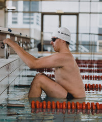 Watery competition swim cap - Signature Dome - White