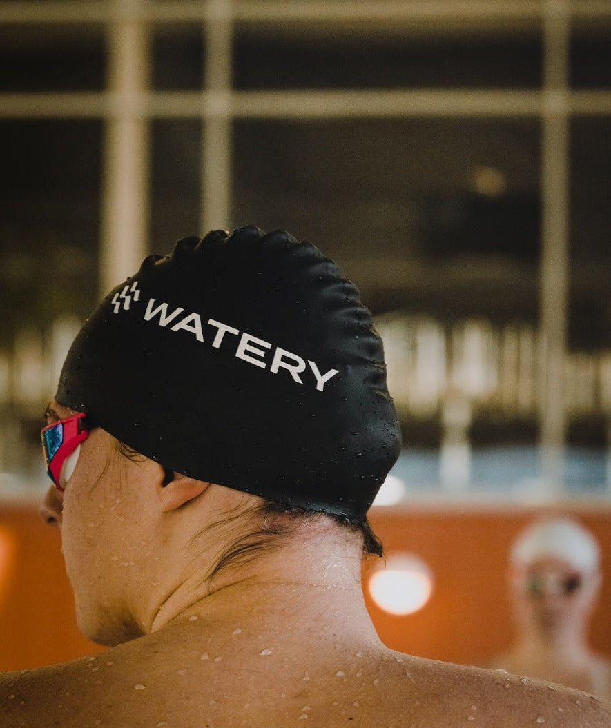 Watery swimming cap (from 10 years) - Signature - White