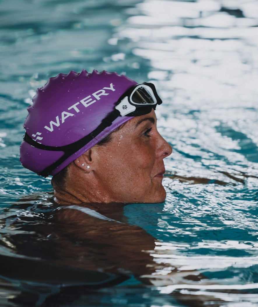 Watery swim cap (from 12 years) - Signature - Yellow