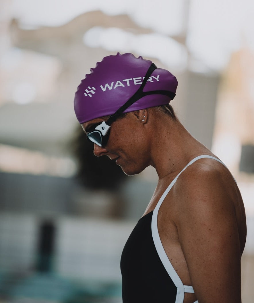 Watery swimming cap (from 10 years) - Signature - Violet
