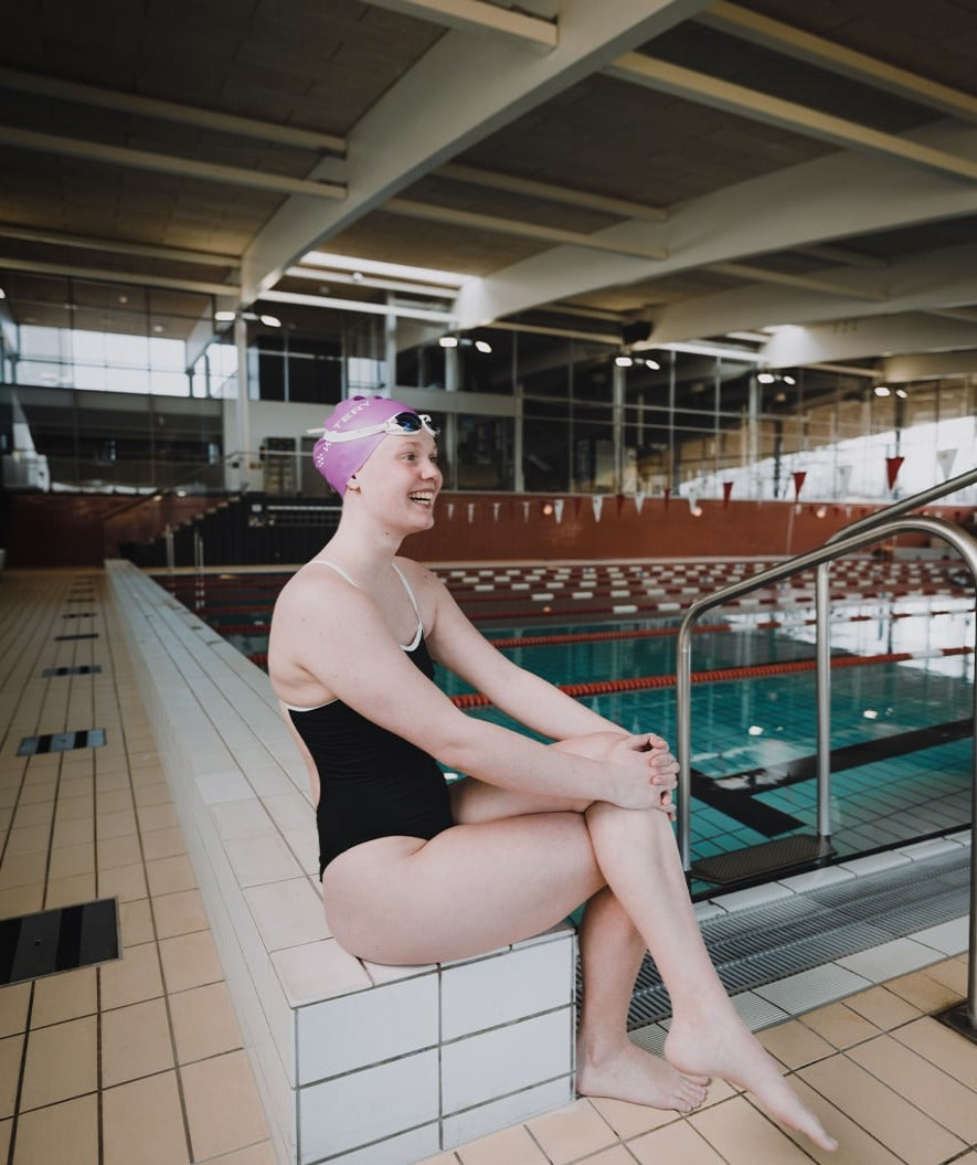 Watery swim cap (from 12 years) - Signature - Violet