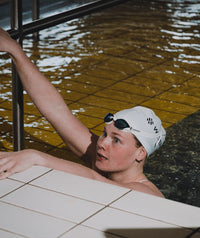 Watery swimming cap (from 10 years) - Signature - White