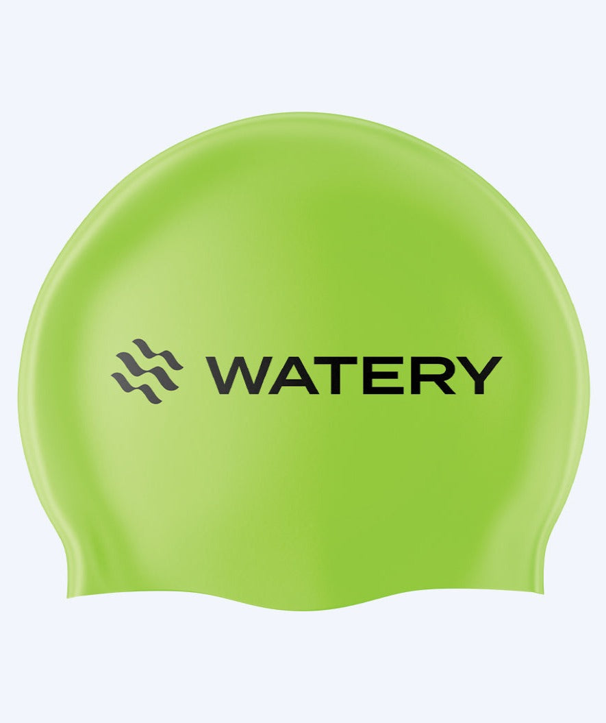Watery swimming cap (from 10 years) - Signature - Fluo green